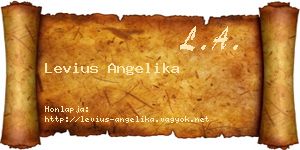 Levius Angelika névjegykártya